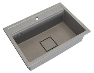 Gamma Quadro 7050, 1 rekeszes gránit mosogató 700x500x220 mm, bézs, GMA-ZLE000235
