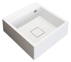Gamma Farmerski, 1 rekeszes gránit mosogató 600x630x210 mm, fehér, GMA-ZLE000210