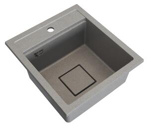 Gamma Quadro 4550, 1 rekeszes gránit mosogató 450x495x220 mm, bézs, GMA-ZLE000219