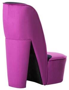 VidaXL lila magas sarkú cipő formájú bársonyszék