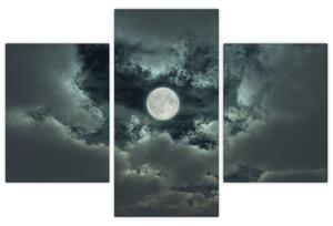 Festészet - hold és felhők (90x60cm)