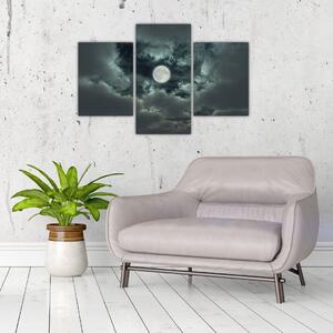 Festészet - hold és felhők (90x60cm)