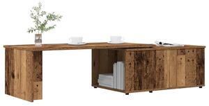 VidaXL dohányzóasztal Régi fa 150x50x35 cm Gépelt fa