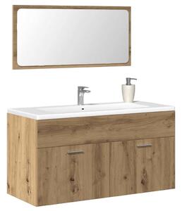 VidaXL fürdőszoba szekrény tükörrel Artisan Oak Engineered Wood