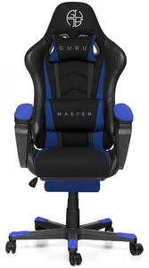 Guru Master GM2-B-L kényelmes főnöki gamer szék forgószék lábtartóval