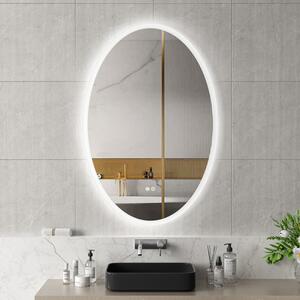 Erga Paola, ovális LED tükör 80x120cm, 2990 lm, 3 fényszín, első és hátsó világítás, ERG-V01-302-1280-00