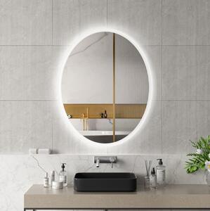 Erga Paola, ovális LED tükör 80x100cm, 2645 lm, 3 fényszín, első és hátsó világítás, ERG-V01-302-1080-00