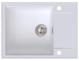 SINK Quality Quality Sink55 gránit mosogató, 620x460x215 mm, fehér, SKQ-SINK.W.1KKO