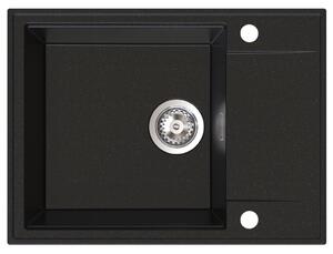 SINK Quality Quality Sink55 mosogató, gránit konyhai mosogató 620x460x215 mm, fekete, arany pöttyökkel, SKQ-SINK.L.1KKO