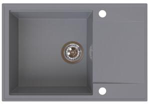 SINK Quality Quality Sink55 mosogató, gránit konyhai mosogató 680x460x215 mm, szürke, SKQ-SINK.D.1KDO
