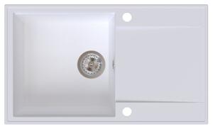 SINK Quality Quality Sink55 gránit mosogató, 780x460x215 mm, fehér, SKQ-SINK.W.1KDOL