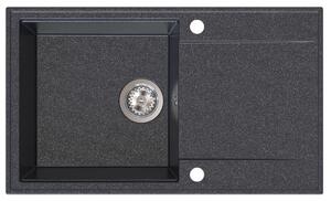 SINK Quality Quality Sink55 gránit mosogató, 780x460x215 mm, fekete pettyes, SKQ-SINK.B.1KDOL