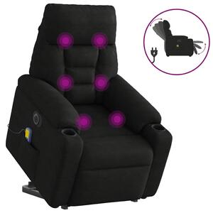 VidaXL fekete mikroszálas szövet elektromos álló masszázsfotel