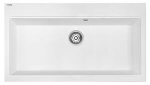 Laveo Tau, 1 rekeszes gránit mosogató 900x500x215 mm, fehér, LAV-SBT_B109