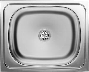 Kuchinox EKO, 1 rekeszes rozsdamentes mosogató szekrényhez 500x400x150 mm, acél, LAV-SKE_010T