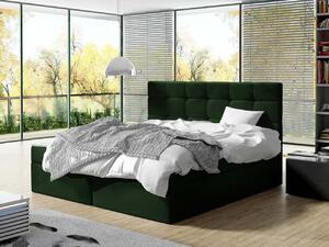 Franciaágy Boxspring Kennedy (160x200) (öko-bőr Soft 017 (fehér))