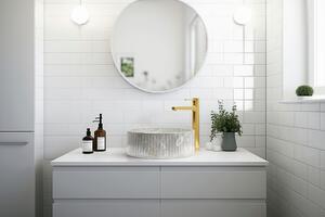 Invena Glamour Trend, pultra szerelhető mosdó 360x360x120 mm, kőutánzat, INV-CE-63-703-C