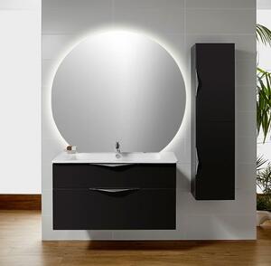 Sapho Sapho, DARA CUT LED háttérvilágítású tükör 20W, ø 100x90cm, fűtőfólia, 34900CI