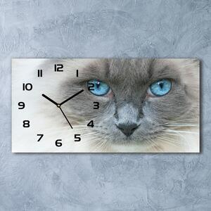 Vízszintes üvegóra Cat kék szem