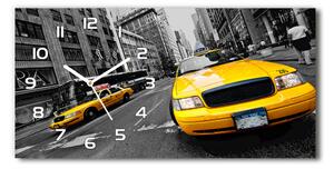 Négyszögletes üvegóra vízszintesen New york taxi
