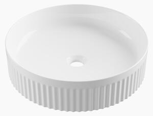 Gamma Frezja, kerek, pultra szerelhető mosdó 425x425x105 mm, fényes fehér, GMA-UC-FREZJAOK
