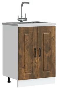 VidaXL Mosogató aljzat szekrény Kalmar füstölt tölgy 60x46x81,5 cm