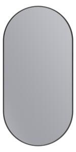 Erga Oval, ovális tükör 45x90cm, fekete keret, ERG-V01-OVAL-4590-BK