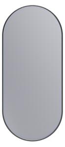 Erga Oval, ovális tükör 40x90cm, fekete keret, ERG-V01-OVAL-4090-BK