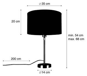 Asztali lámpa fekete állítható ernyővel világosszürke 35 cm - Parte