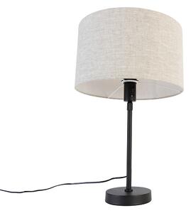 Asztali lámpa fekete állítható ernyővel világosszürke 35 cm - Parte