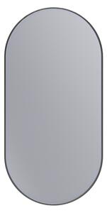 Erga Oval, ovális tükör 50x100cm, fekete keret, ERG-V01-OVAL-5010-BK