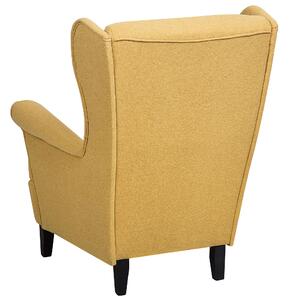 Sárga kárpitozott fotel ABSON