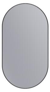 Erga Oval, ovális tükör 55x100cm, fekete keret, ERG-V01-OVAL-5510-BK