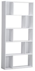 Ötszintes könyvespolc ORILLA 174 cm Fehér