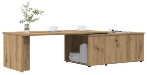 VidaXL kézműves tölgy színű szerelt fa dohányzóasztal 150x50x35 cm