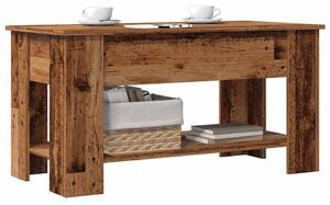 VidaXL dohányzóasztal Régi fa 101x49x52 cm Gépelt fa