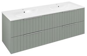 Sapho Sapho, CIRASA STRIP mosdószekrény 139,6x52x46cm, zöld, CR141-4444S-21