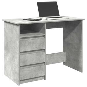 VidaXL betonszürke szerelt fa íróasztal 102x50x75 cm