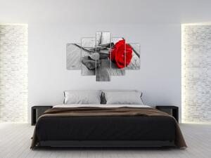 Kép - rózsa, piros virág (150x105cm)