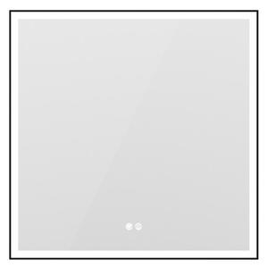 Erga Samira, LED tükör 80x80cm fekete keretben, 2415 lm, 3 fényszín, első/hátsó világítás, ERG-V01-SAMIRA-8080-BK