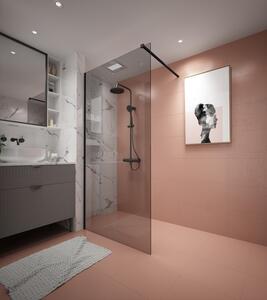 Erga Paris, Beépíthető zuhanyfal 50x200 cm, 8 mm-es szürke üveg, fekete profil, ERG-V02-PARIS-050x200-GR-BK