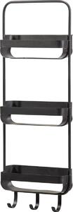 Fém polc fürdőszobába RAKKA 81x31 cm, fekete patinával