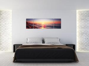Modern kép - naplemente a tenger felett (170x50cm)