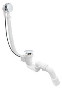 Erga Pureline, kád lefolyó- és túlfolyógarnitúra, 650 mm hosszú, bowden, króm, ERG-V08-PURELINE-SIPHON60-CR