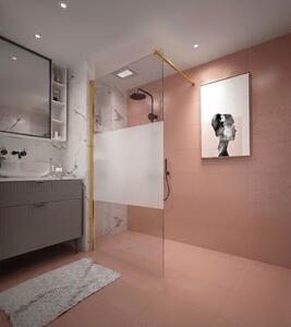 Erga Paris, Beépíthető zuhanykabin 80x200 cm, 8 mm-es átlátszó/maszkos üveg, arany fényes profil, ERG-V02-PARIS-080x200-MF-GD