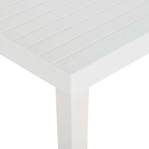 VidaXL fehér polipropilén kerti asztal 220 x 90 x 72 cm