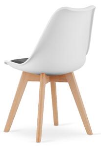 Fehér-fekete BALI MARK szék bükkfa lábakkal