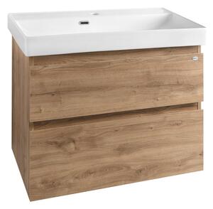 Aqualine Aqualine, ALTAIR mosdószekrény 76x60x37cm, emporio tölgyfa, AI388