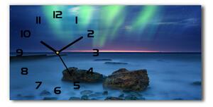 Négyszögletes üvegóra vízszintesen Aurora borealis