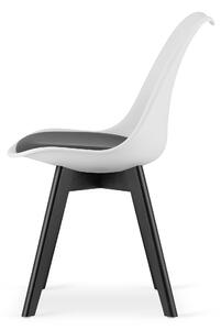 Fehér és fekete BALI MARK szék fekete lábakkal